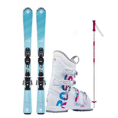 Schiuri BLIZZARD Pearl JR + schiuri Rossignol Fun Girl + bețe